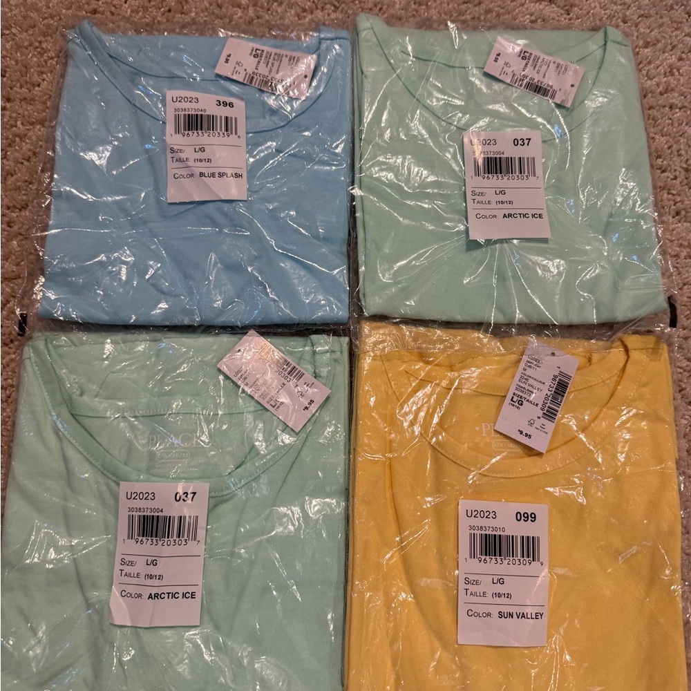 4 NWT Children’s Place Girls T Shirts Size Large 10/12